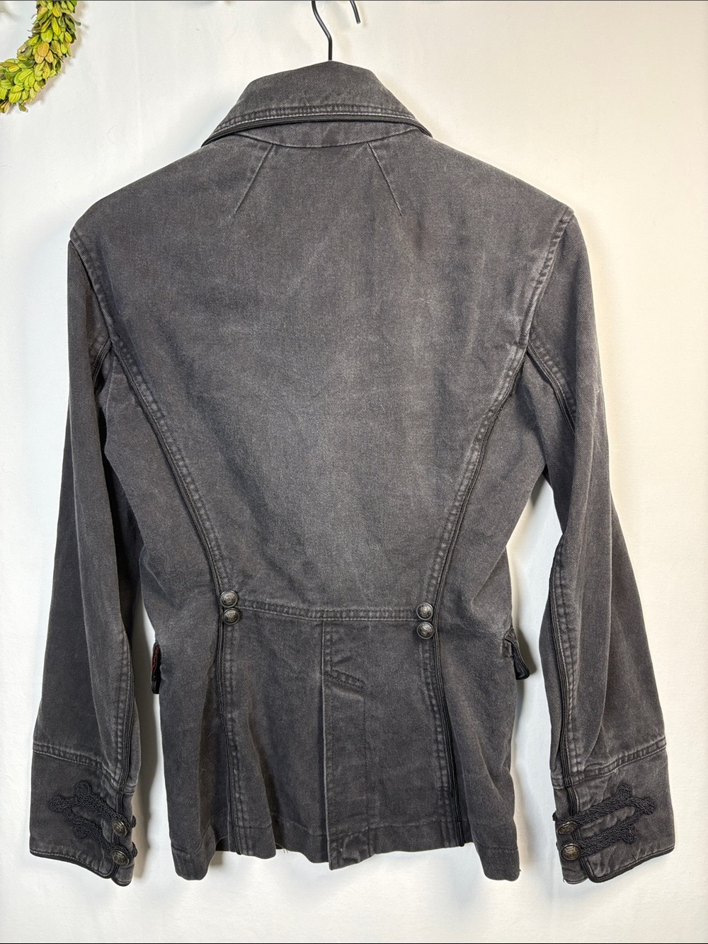TRIPP N.Y.C. Gothic Zip Button/Loop Black Denim Jacket size XS - Picture 6 of 10